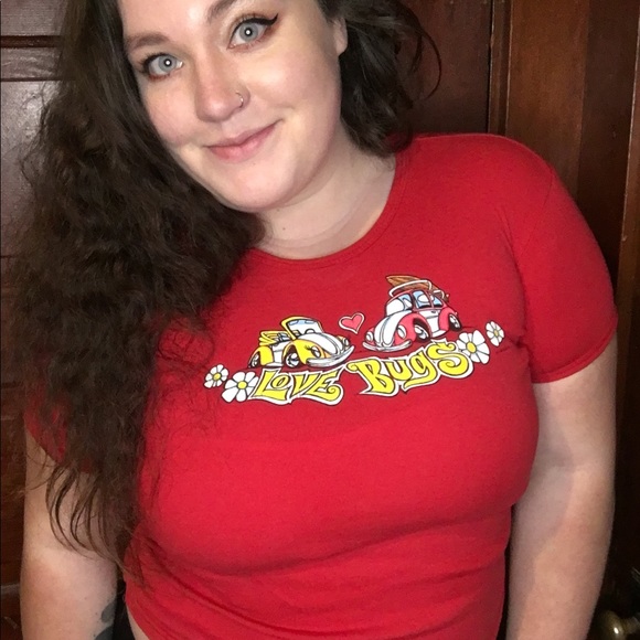 Vintage So Fly “Love Bugs” Retro Cropped Tee - Picture 2 of 3